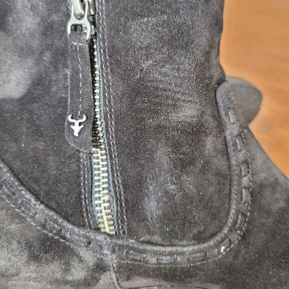 Trask audra Western Boho Mid-Calf Suede Flat Boots Size 8 - Picture 8 of 10